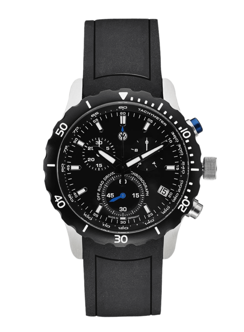 VW Mens Chronograph Black Dial - 42mm, Stainless Steel