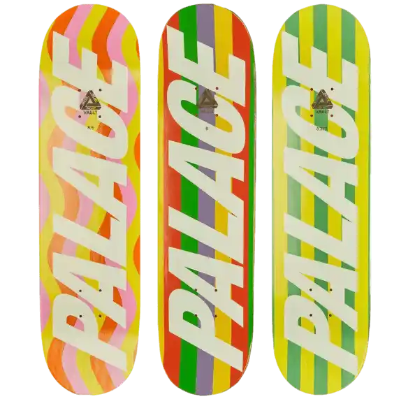 Palace x Gucci Multicolor Skateboard Deck Set - Stripes/Waves