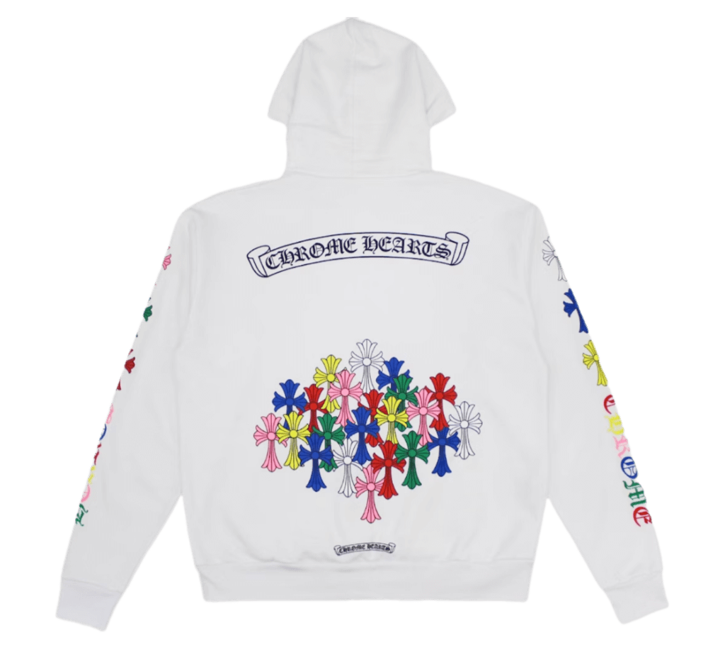 Chrome Hearts Cross Hoodie - White/Multicolor