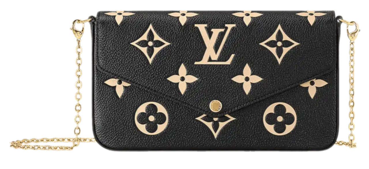 Louis Vuitton Félicie Pochette Bag - Black/Beige