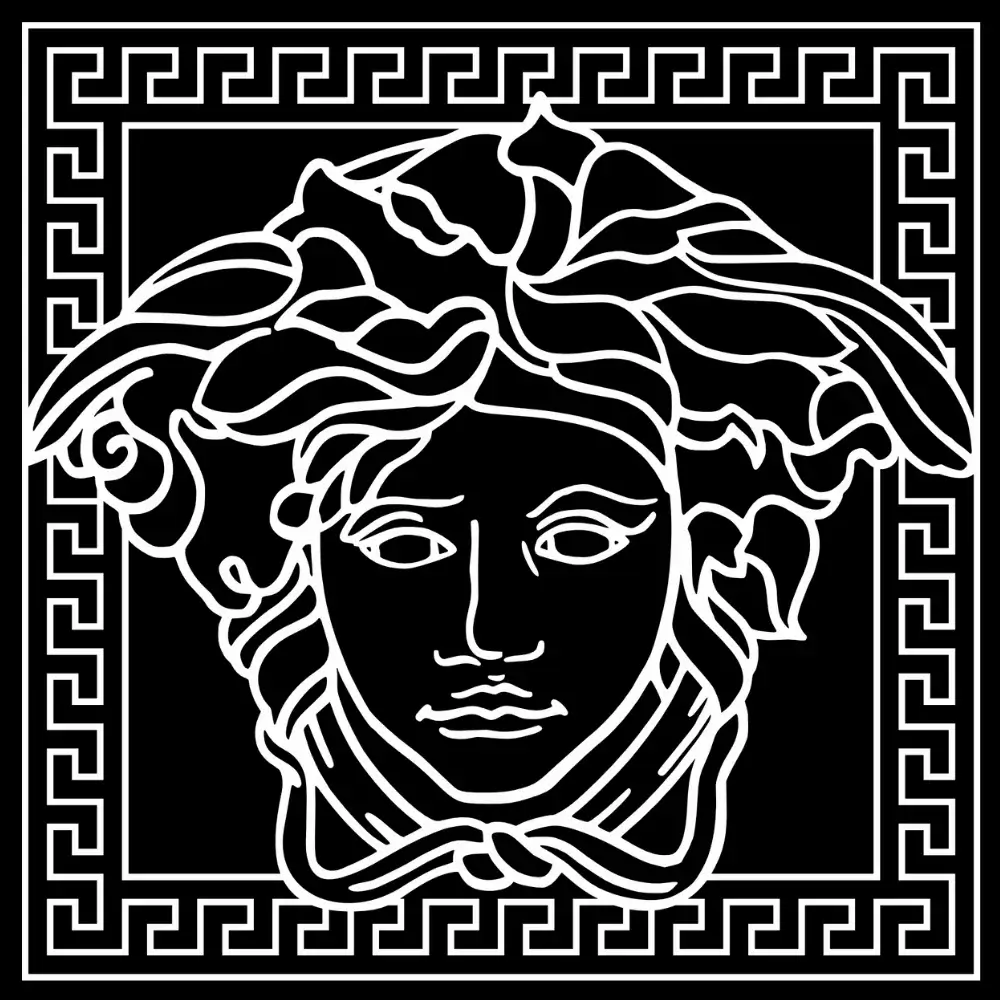 Versace Black Logo Sticker