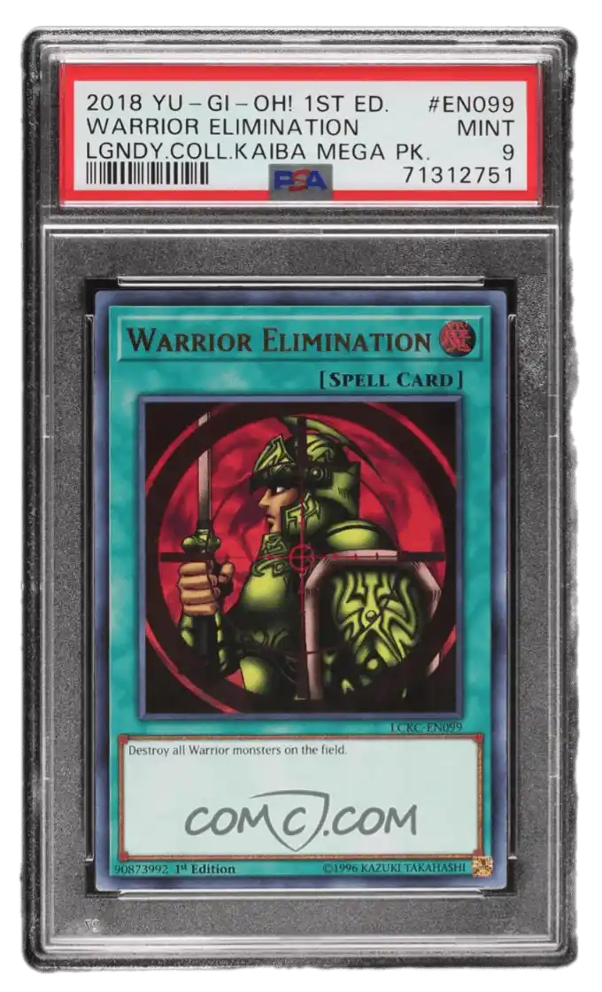 2018 Yu-Gi-Oh! - Legendary Collection Kaiba- 1st Edition #LCKC-EN048 - Ultra Rare - Warrior Elimination PSA 9 MINT