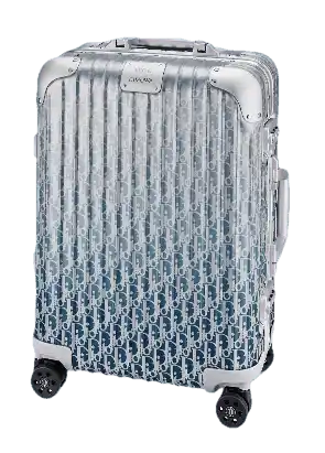 Dior x RIMOWA 4-Wheel Large Suitcase Aluminium Dior Oblique - Blue Gradient