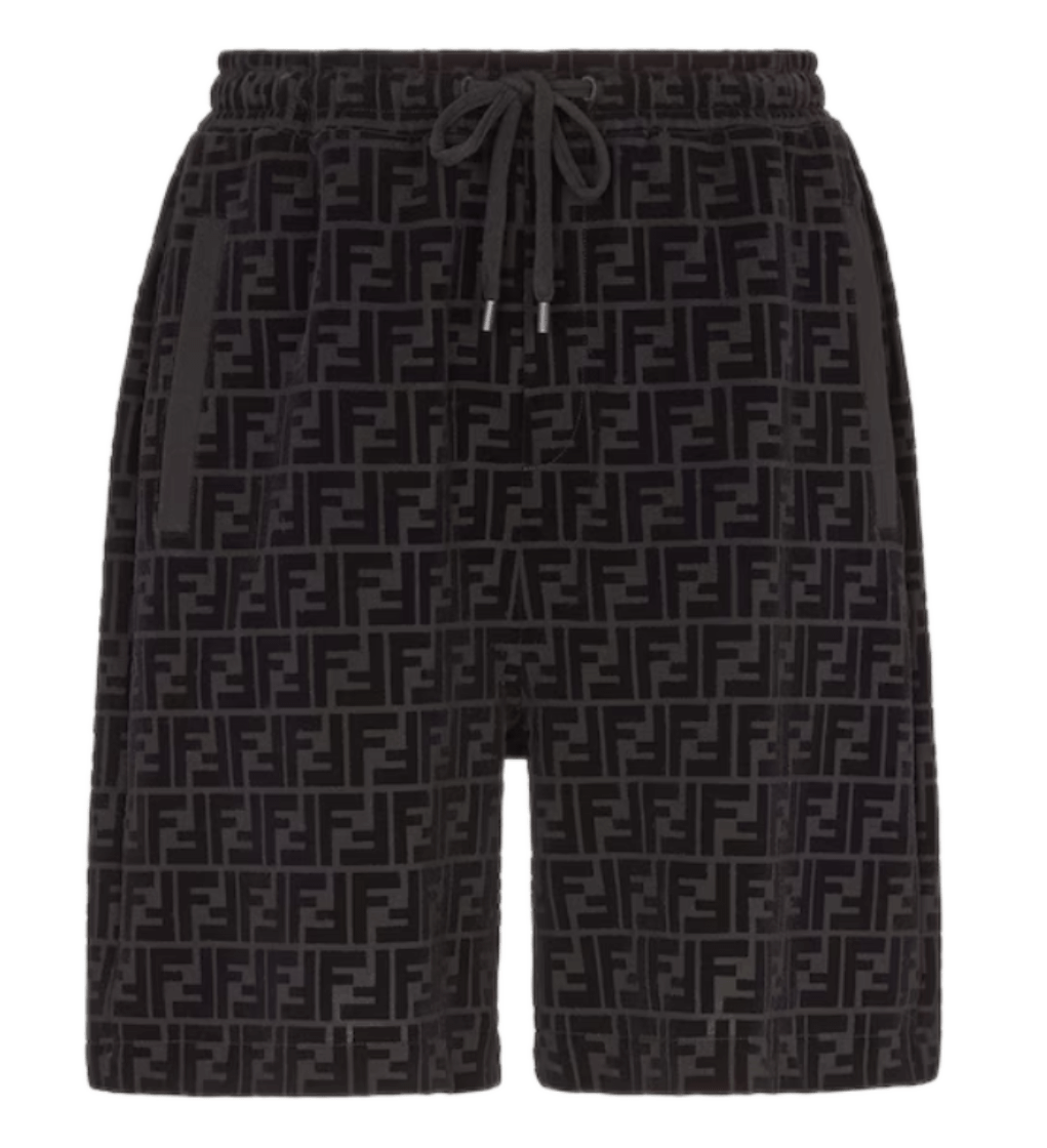 Fendi Timeless Bermudas FF Motif Pants - Black