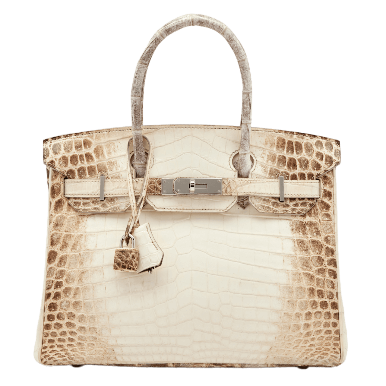 Hermès Matte White Niloticus Crocodile Himalaya Birkin 30 Palladium Hardware, 2016