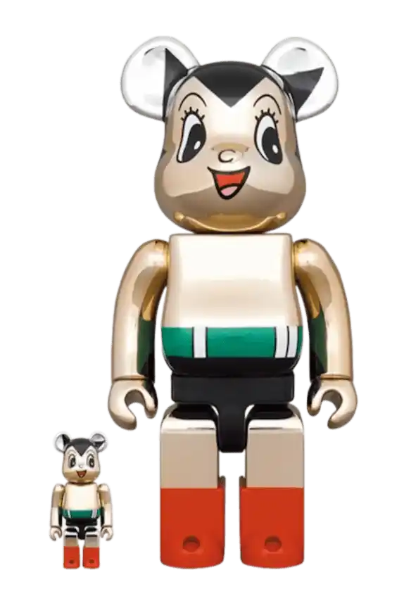 Bearbrick Astro Boy Chrome Ver. 100% and 400% Set