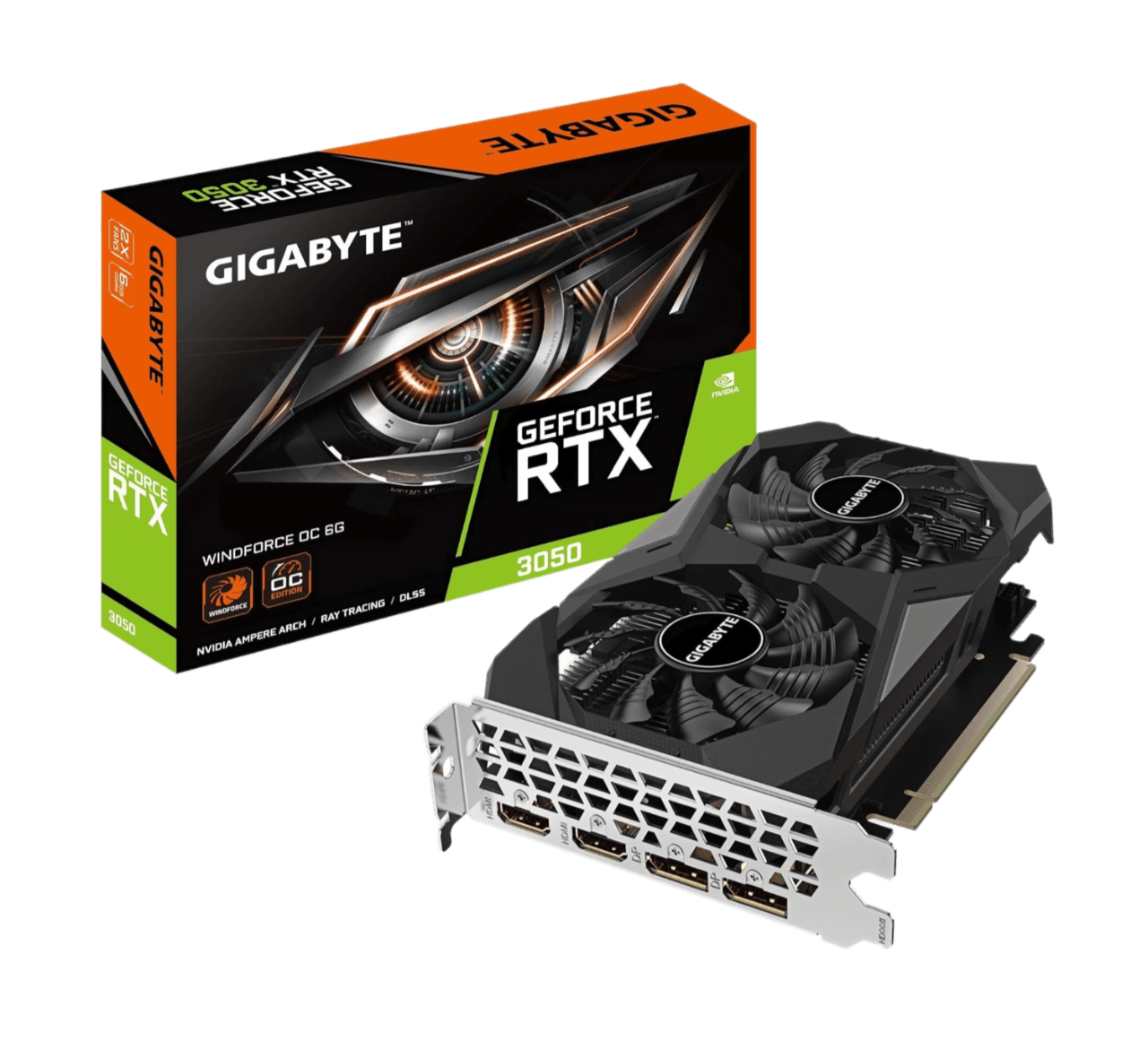 Gigabyte NVIDIA GeForce RTX 3050 WINDFORCE OC Graphics Card - 6GB GDDR6