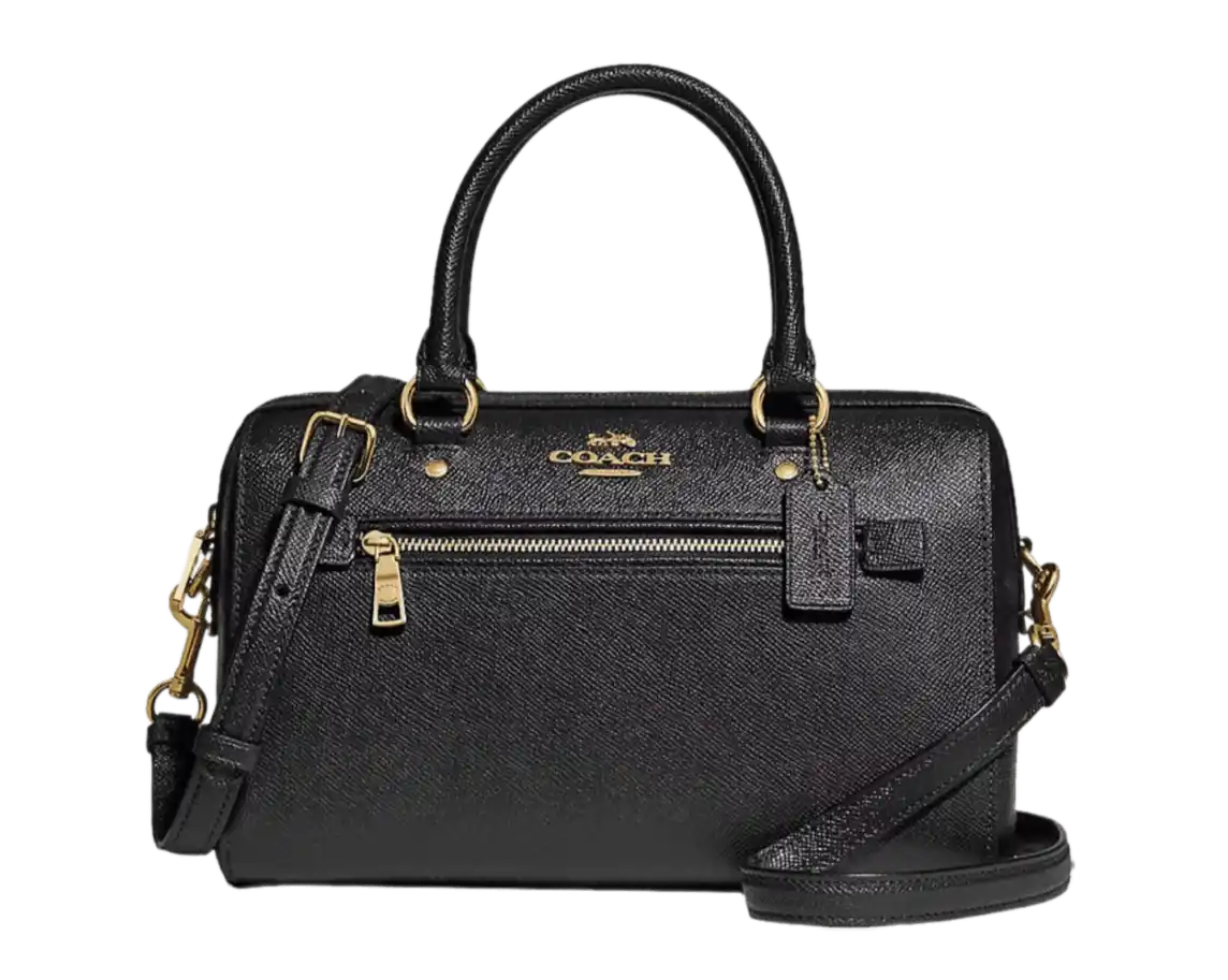 Coach Rowan Satchel Bag - Medium Black
