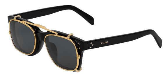 Celine Black Frame 51 Sunglasses In Acetate With Metal Black