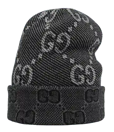 Gucci GG Wool Hat - Black and Grey