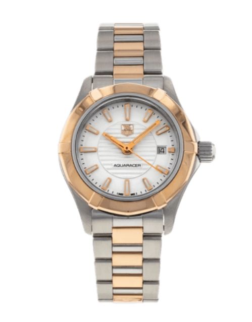 Tag Heuer Aquaracer White Dial - 27mm, Steel and Rose Gold
