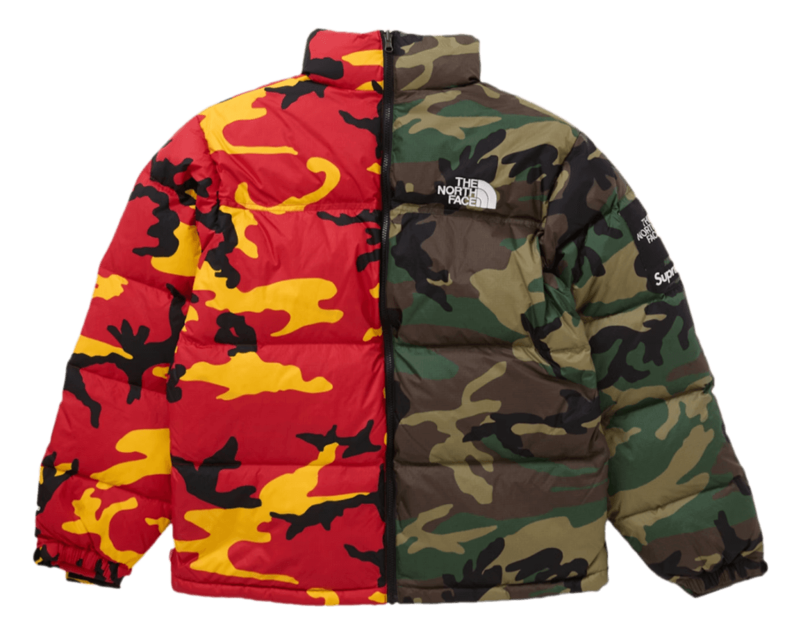 Supreme The North Face Split Nuptse Jacket - Camo