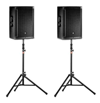 JBL SRX815P & Stands Bundle
