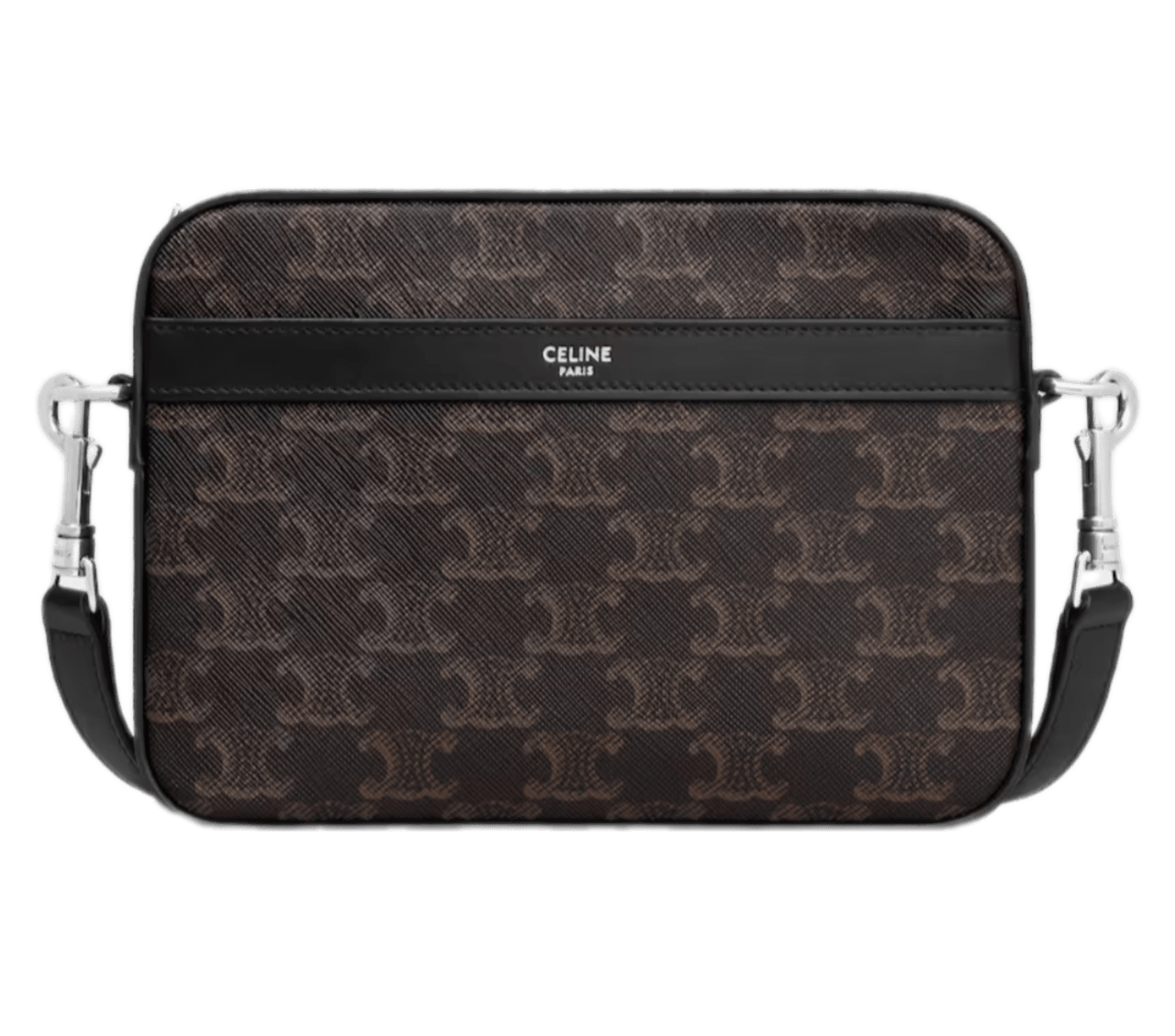 Celine Small Messenger Bag In Triomphe Canvas and Calfskin