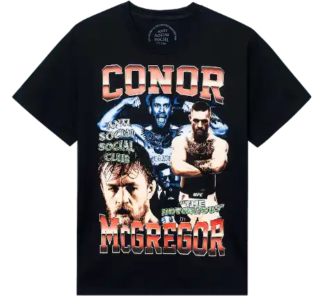 Anti Social Social Club x UFC Conor Mcgregor Tee - Black