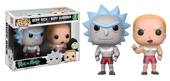 Funko Pop! Animation Rick and Morty Buff Rick and Summer Spring Convention Exclusive 2-Pack