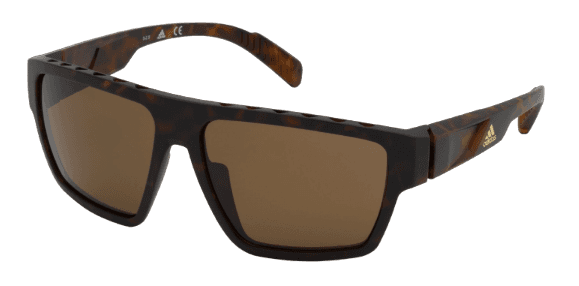 Adidas SP0006 Matte Blue Injected Sport Sunglasses - Dark Brown