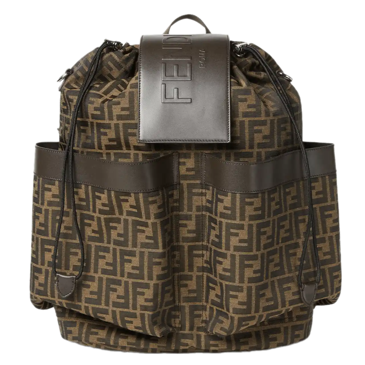 Fendi Timeless Strike Large FF Jacquard Fabric Backpack - Multicolor