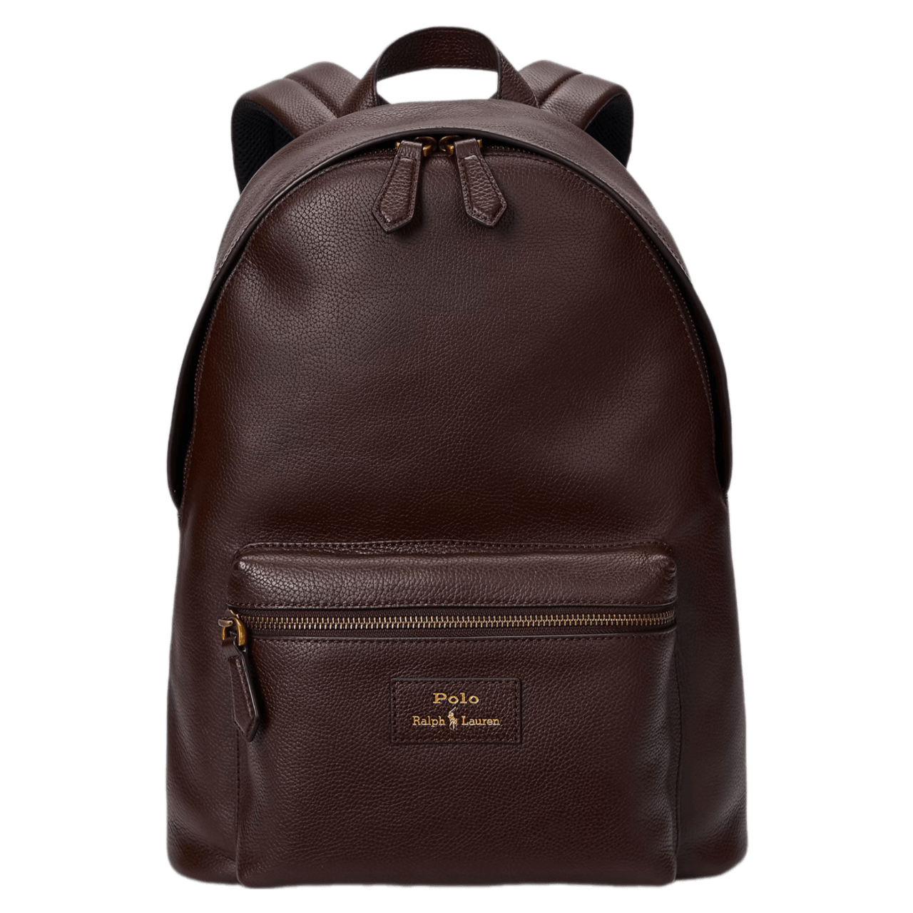Ralph Lauren Pebbled Leather Backpack - Dark Brown