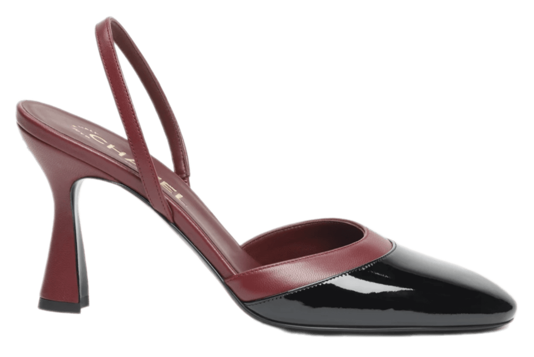 Chanel Slingbacks - Burgundy/Black