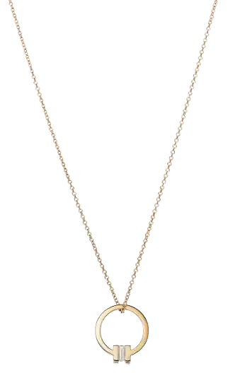 Tiffany Pendant - 18K Gold With A Baguette Diamond