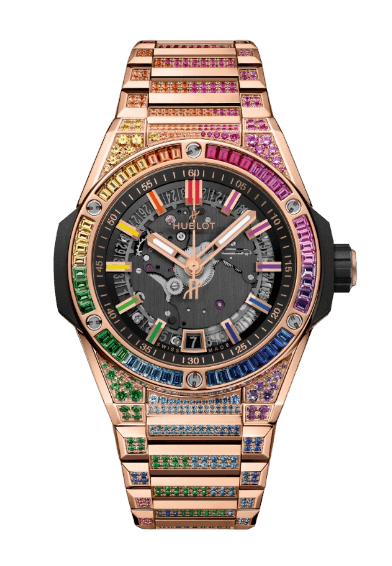 Hublot Big Bang Integrated Time Only King Gold Rainbow - 40mm, 18k Gold, Gemstones