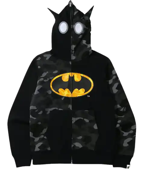 BAPE x DC Batman Full Zip Hoodie - Black