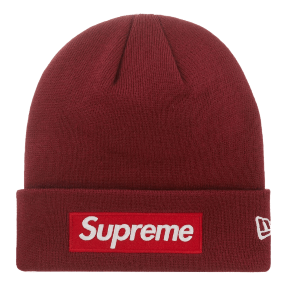 Supreme New Era Box Logo Beanie (FW22) - Cardinal