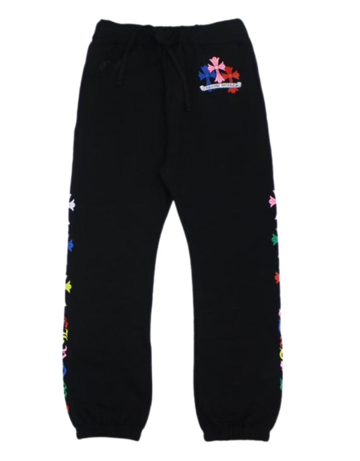 Chrome Hearts Cross Sweatpants - Black/Multicolor