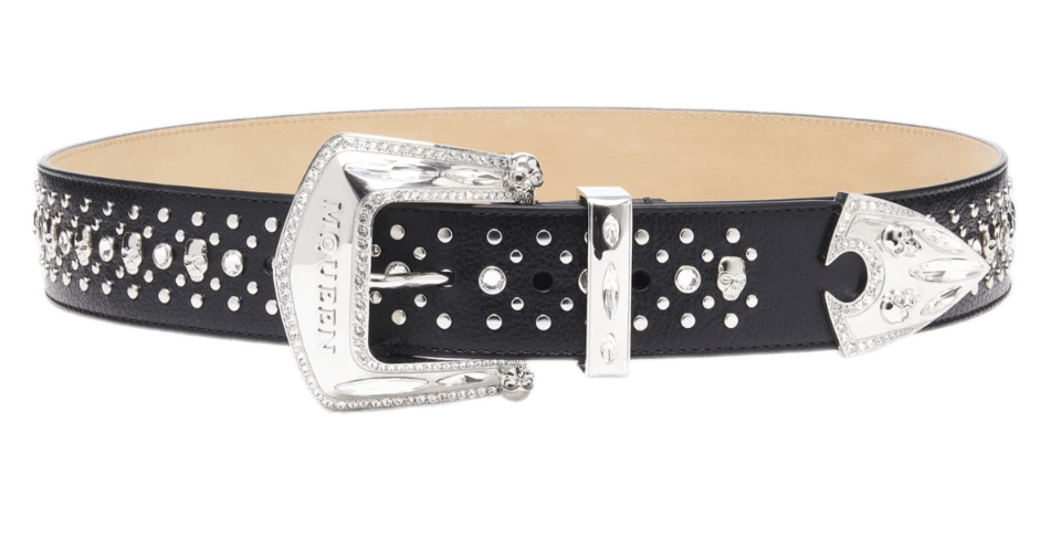 McQueen Jewelled Arrow Belt - Black