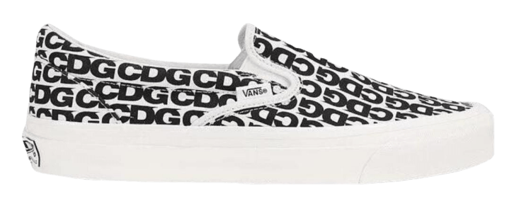 Vans Vault Slip-On LX - Comme des Garcons White Black