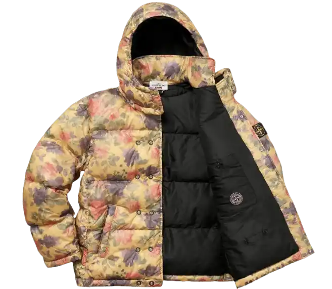 Supreme Stone Island Lamy Cover Stampato Puffy Jacket - Copper