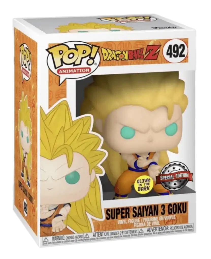Funko Pop! Dragonball Z Super Saiyan 3 Goku Glow in The Dark 492