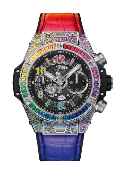 Hublot Big Bang Unico Titanium Rainbow - 44mm, Titanium, Gemstones