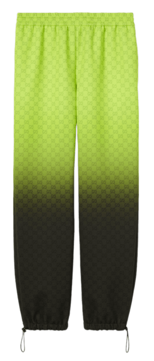 Gucci Printed Light Neoprene Sportswear Pant - Lime/Black