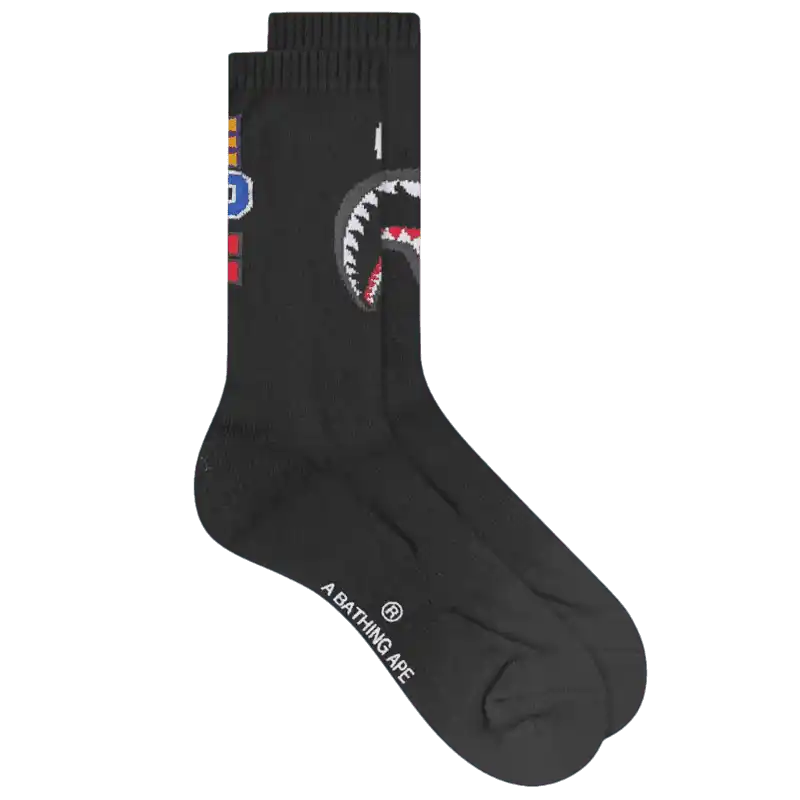A Bathing Ape Shark Socks - Black