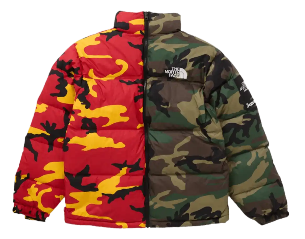 Supreme The North Face Split Nuptse Jacket - Camo