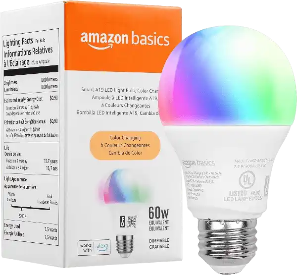 Amazon Basics Smart A19 LED Light Bulb