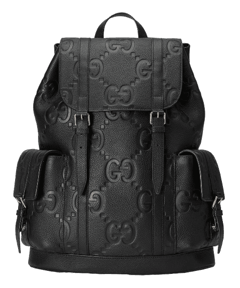 Gucci Jumbo GG Backpack - Black Leather