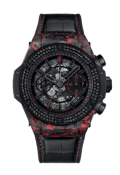 Hublot Big Bang Unico Red Carbon Black Diamonds Las Vegas Boutique - 44mm, Carbon, Diamonds