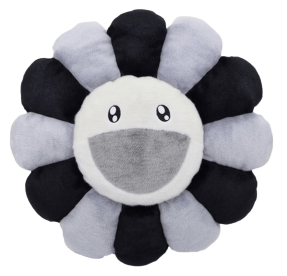 Takashi Murakami Flower Plush 24-Inch - Black/Grey/White