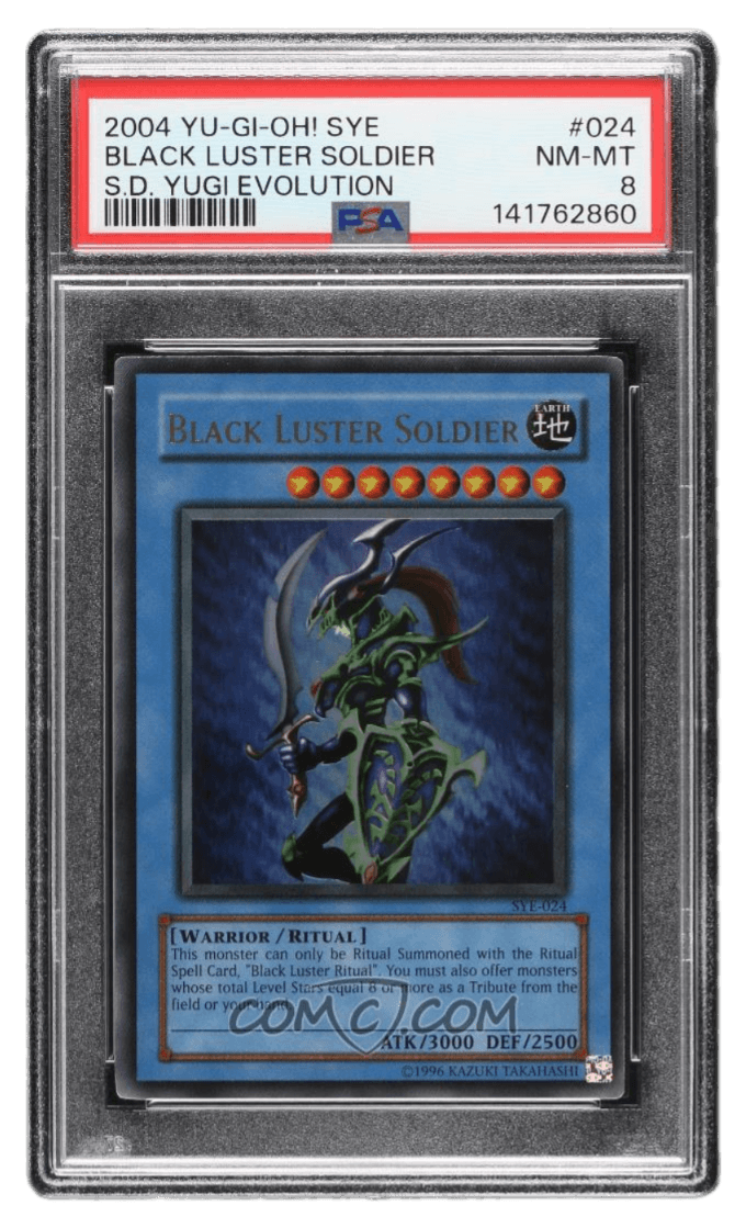 2004 Yu-Gi-Oh! Starter Deck Yugi Evolution - Unlimited #SYE-024 - Black Luster Soldier PSA 8 NM-MT