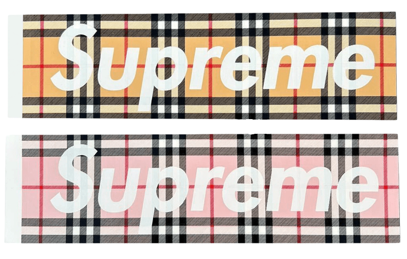 Supreme Burberry Box Logo Sticker Set