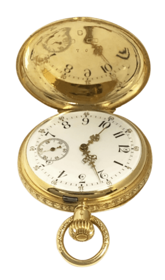 Patek Philippe 1883 Yellow Gold Hand Chased Pocket Watch