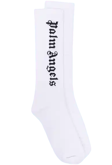 Palm Angels Gothic Intarsia Logo Socks