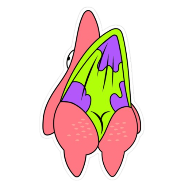 Patrick Star Ass Sticker