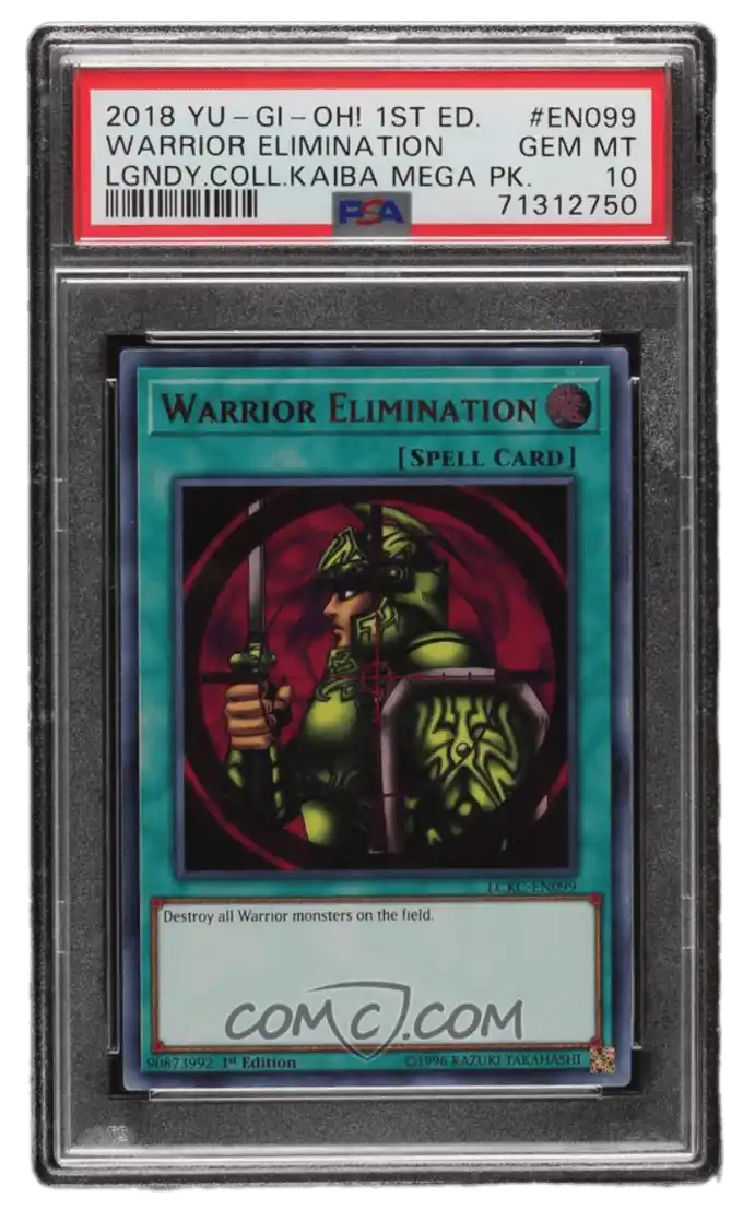 2018 Yu-Gi-Oh! - Legendary Collection Kaiba- 1st Edition #LCKC-EN099 - Ultra Rare - Warrior Elimination PSA 10 GEM MT