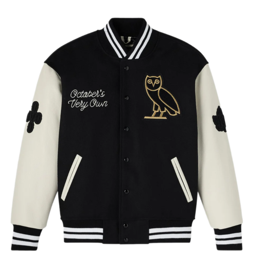 OvO Collegiate Varsity Jacket - Black
