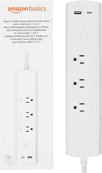 Amazon Basics Rectangular Smart Plug Power Strip