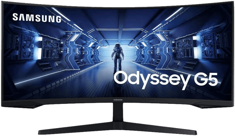 SAMSUNG 34-Inch Odyssey G5 Ultra-Wide Gaming Monitor with 1000R Curved Screen
